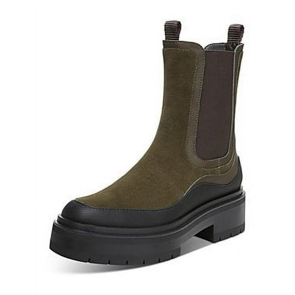 Sam Edelman Shoes - Sam Edelman Women's 8.5 Ankle Boots Lulia Waterproof Alpine Green Suede Chelsea